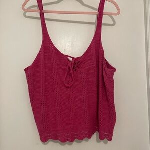 Old navy pink sweater tank top